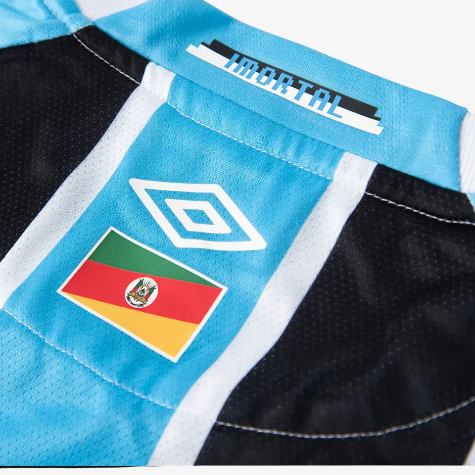 Camisa Grêmio I 25/26 - Jogador Masculina - Azul e Preta