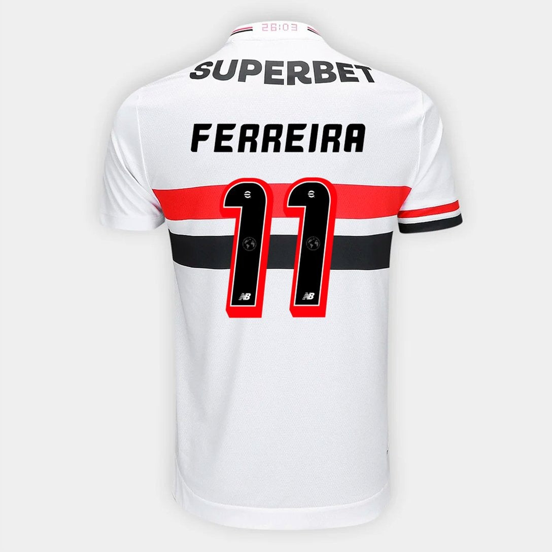 Camisa New Balance São Paulo 2025/26 I Ferreira N° 11