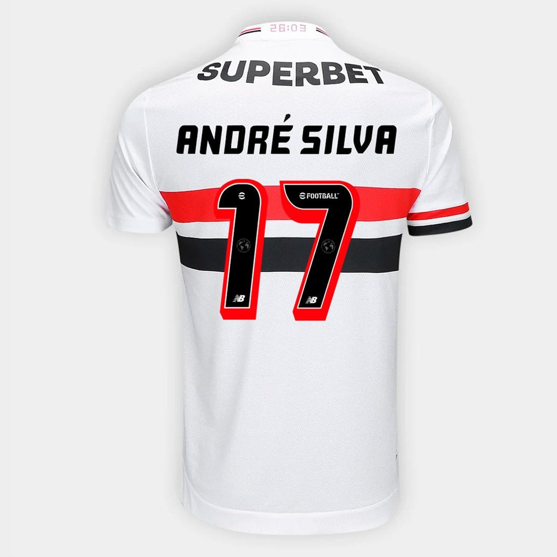 Camisa New Balance São Paulo 2025/26 I André Silva N° 17