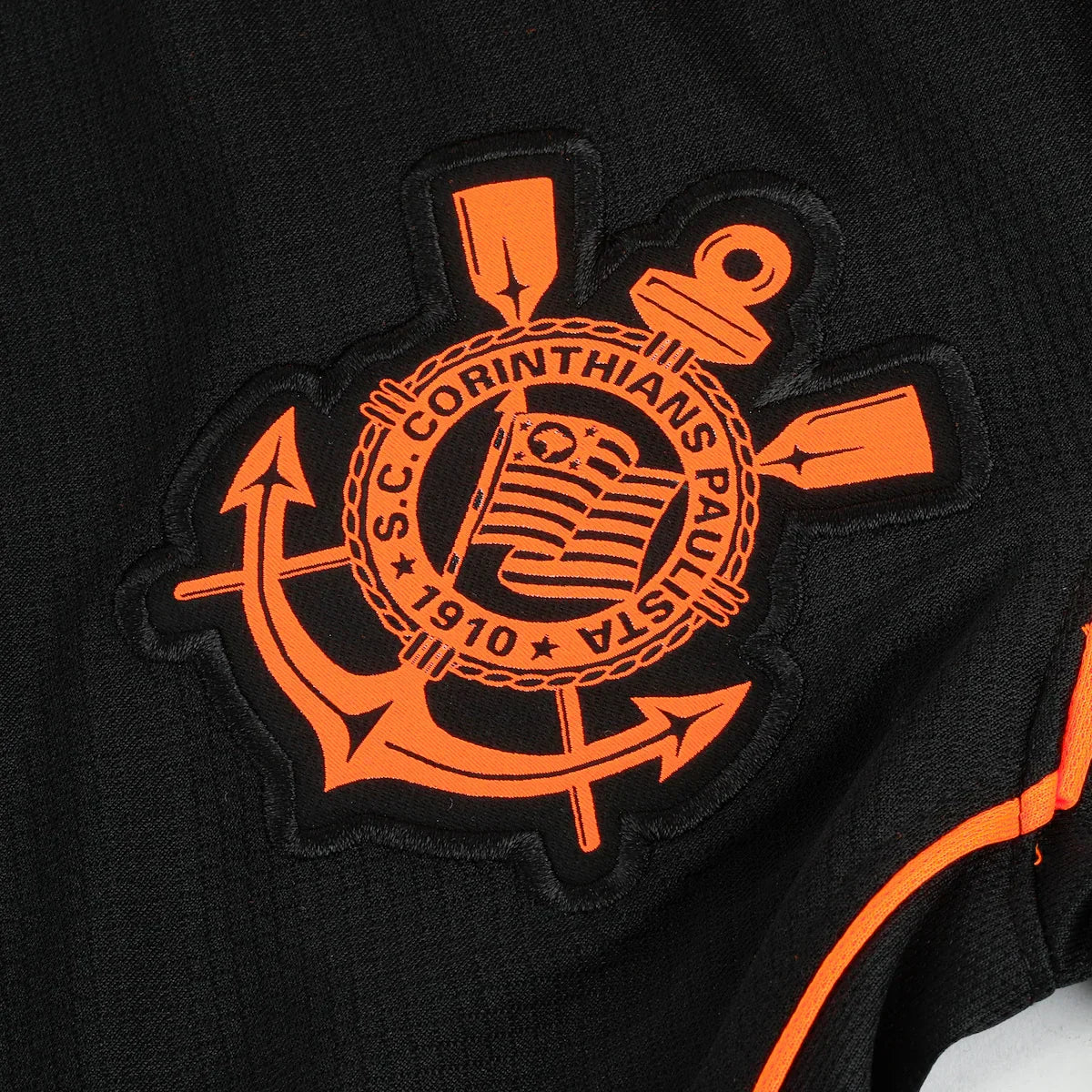 Camisa Timão III 25/26 - Torcedor Masculina - Preta e Laranja