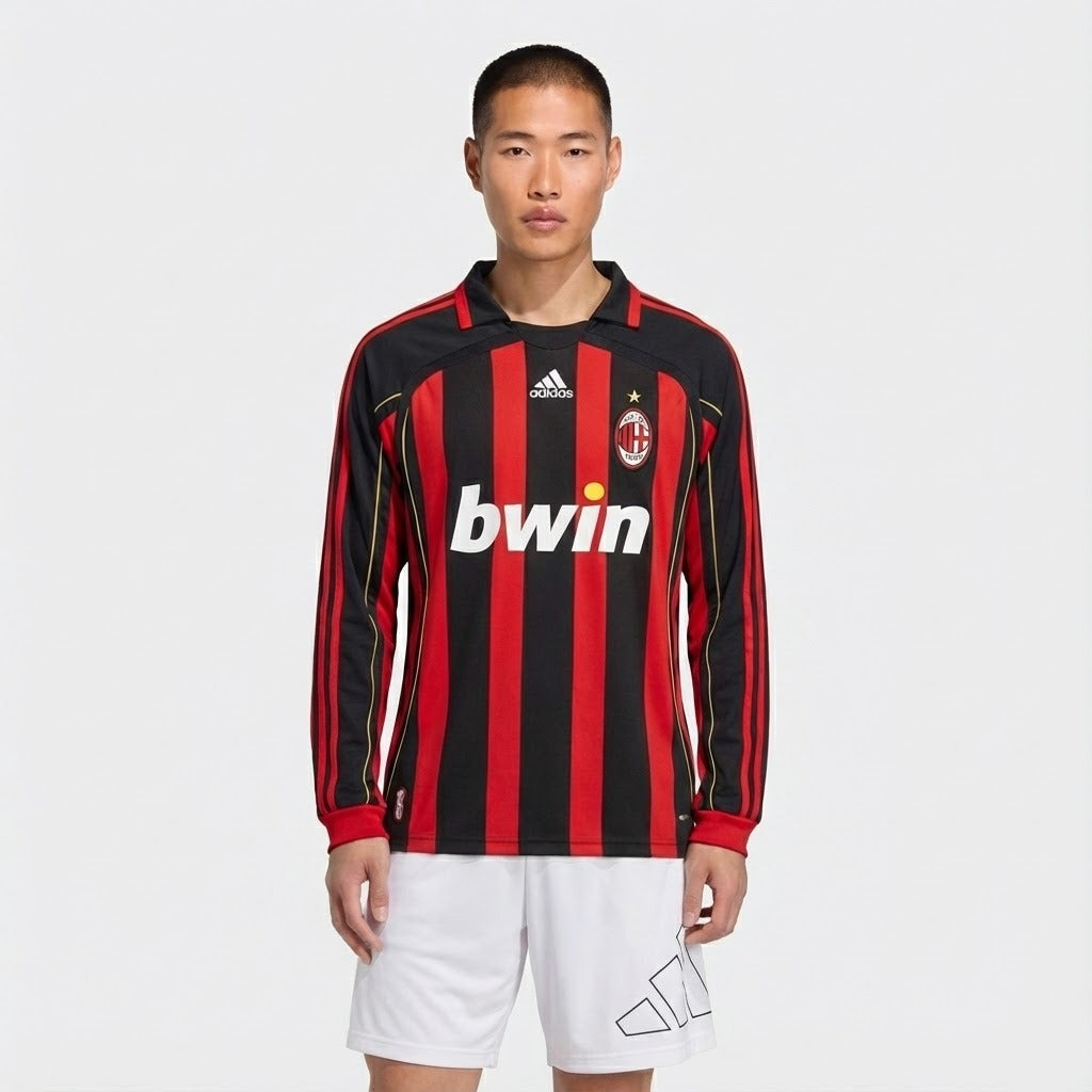 Camisa Retrô Milan 2006/07 I Manga Longa