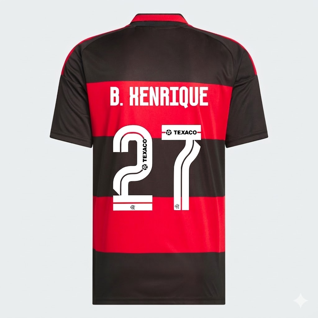 Camisa Adidas Flamengo 2026/27 I B. HENRIQUE N° 27