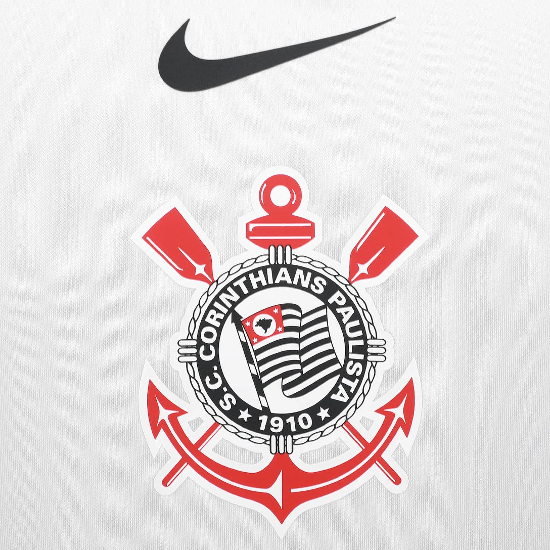 Camisa Timão I 25/26 - Torcedor Masculina - Branca e Preto