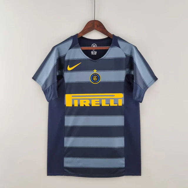 Camisa Inter de Milão Retrô 04/05 Masculino - Cinza (Pronta entrega)