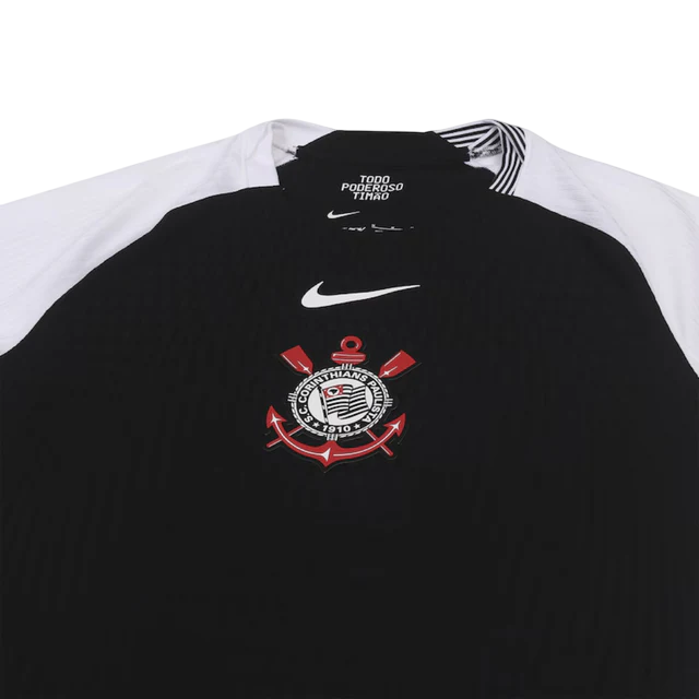 Camisa Timão II 25/26 - Jogador Masculina - Preta e Branco
