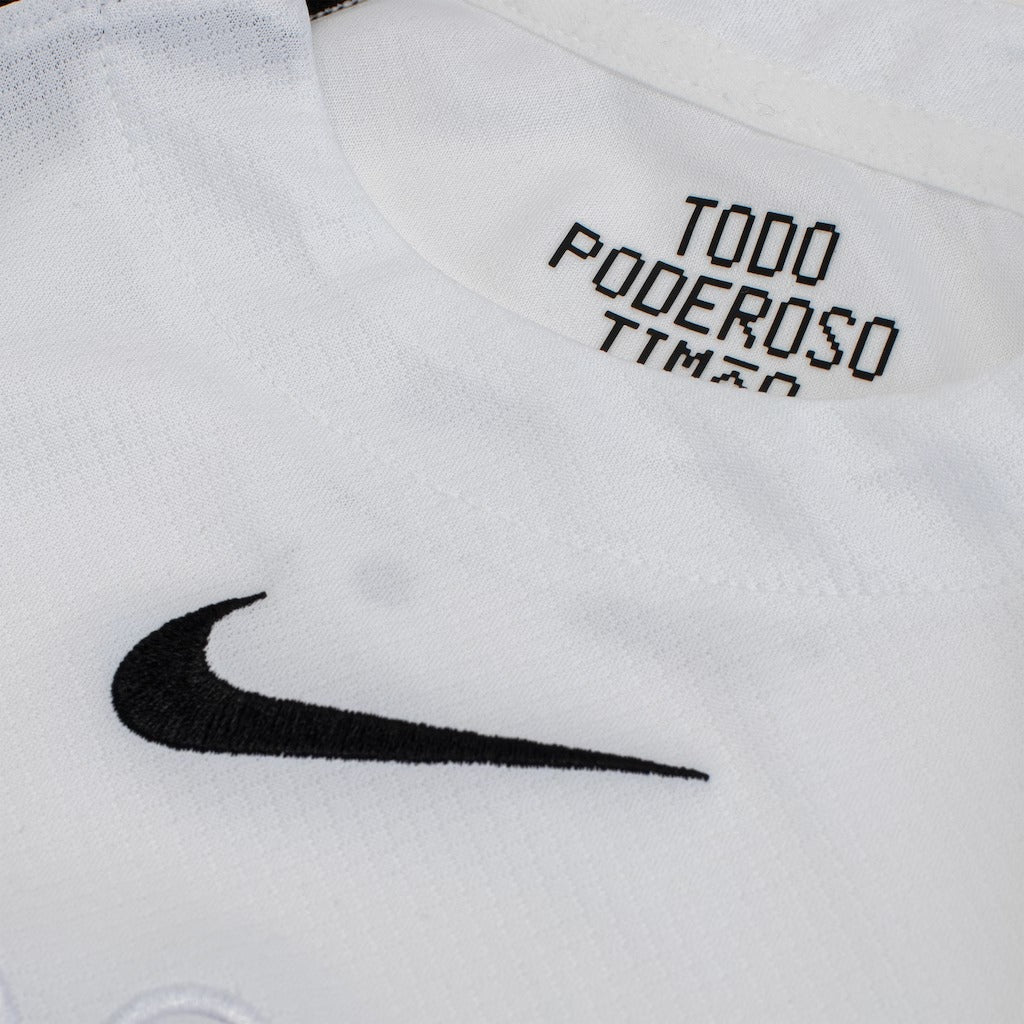 Camisa Timão Feminina I 25/26 - Torcedor - Branca e Preto