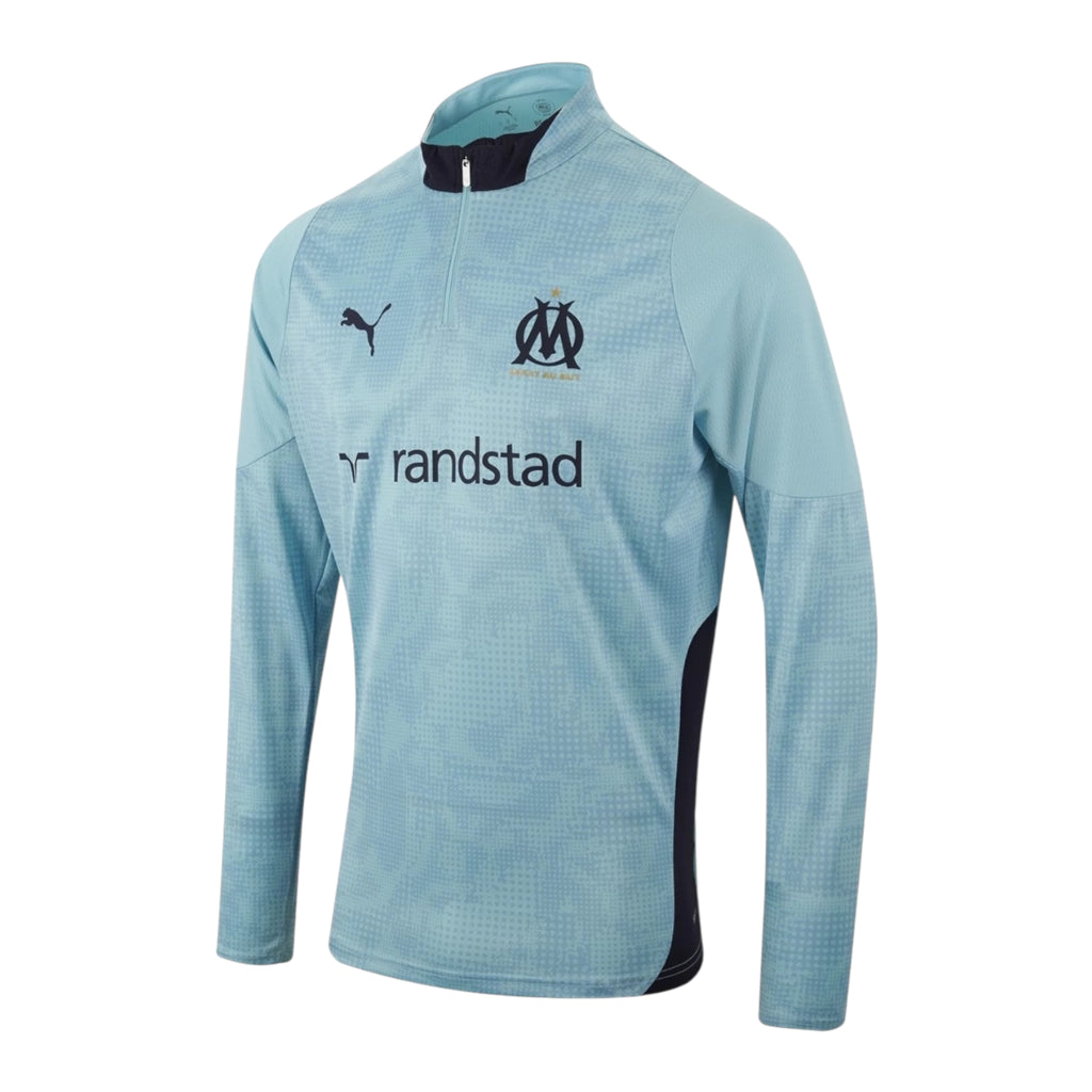 Camisa Olympique Marseille 25/26 manga longa - Torcedor Puma Masculina - Azul