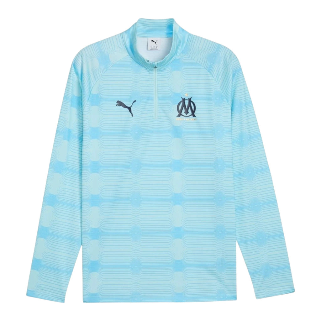 Camisa Olympique Marseille Pre-jogo II 25/26 manga longa - Torcedor Puma Masculina - Azul