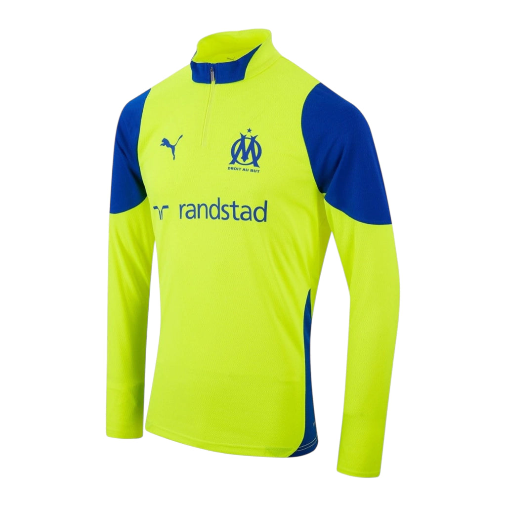 Camisa Olympique Marseille Treino 25/26 manga longa - Torcedor Puma Masculina - Verde e azul