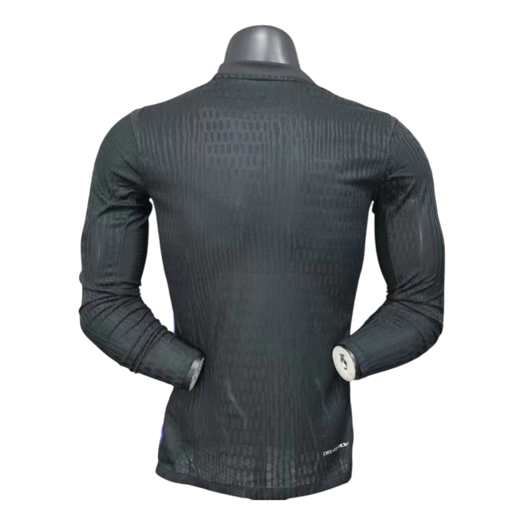 Camisa Seleção Inglaterra II 25/26 - Jogador Nike Masculina - Preta com detalhes em azul e vermelho