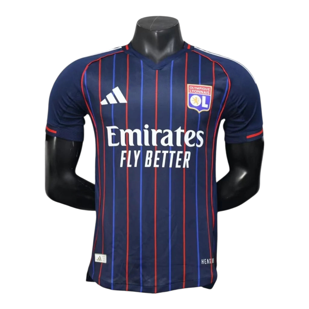 Camisa Lyon II 25/26 - Jogador Adidas Masculina - Azul e vermelha