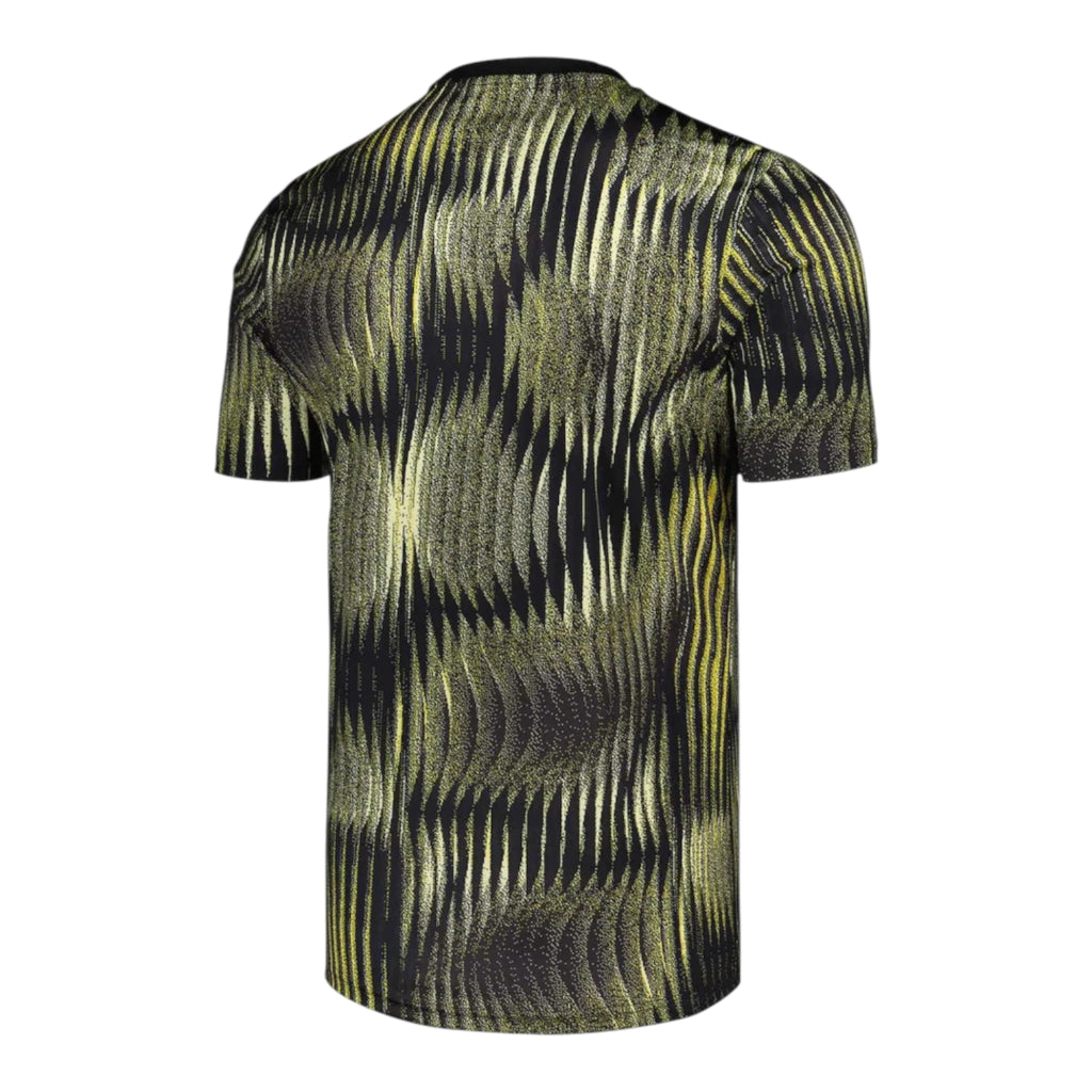 Camisa Leeds Pré-jogo 25/26 - Torcedor Adidas Masculina - Preta com detalhes em amarelo