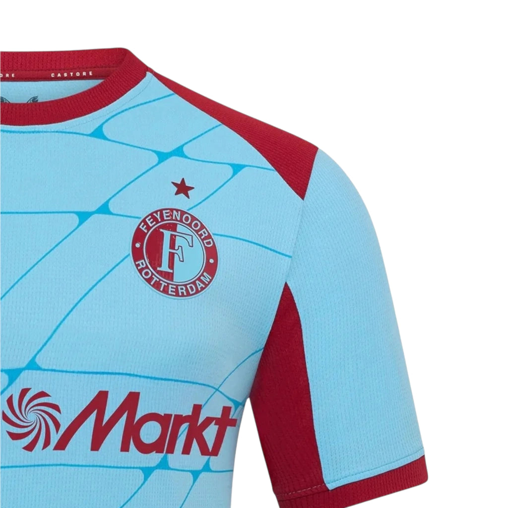 Camisa Feyenoord III 25/26 - Torcedor Castore Masculina - Azul e vermelha