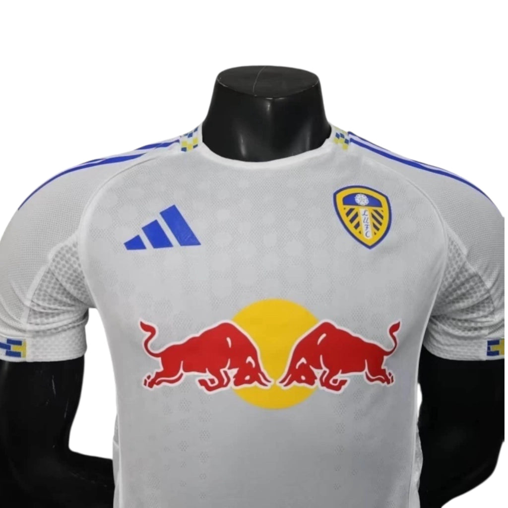 Camisa Leeds 25/26 - Jogador Adidas Masculina - Branca com detalhes em azul e amarelo