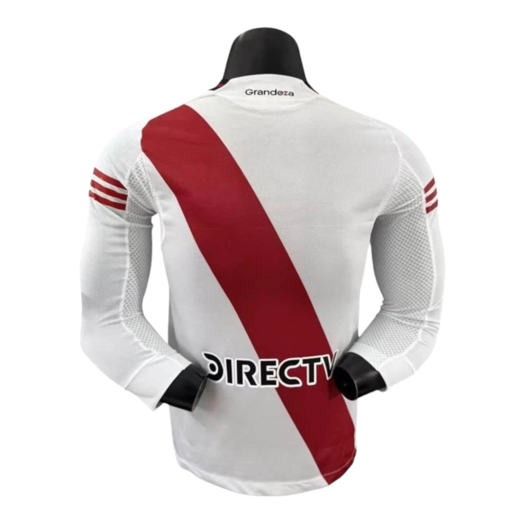 Camisa River Plate I 25/26 manga longa - Jogador Adidas Masculina - Branca e vermelha