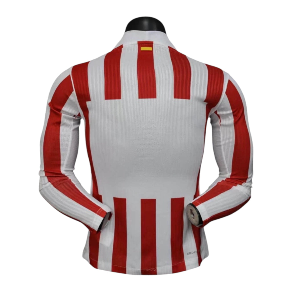 Camisa Atlético de Madrid I 25/26 manga longa - Jogador Nike Masculina - Branca e vermelha