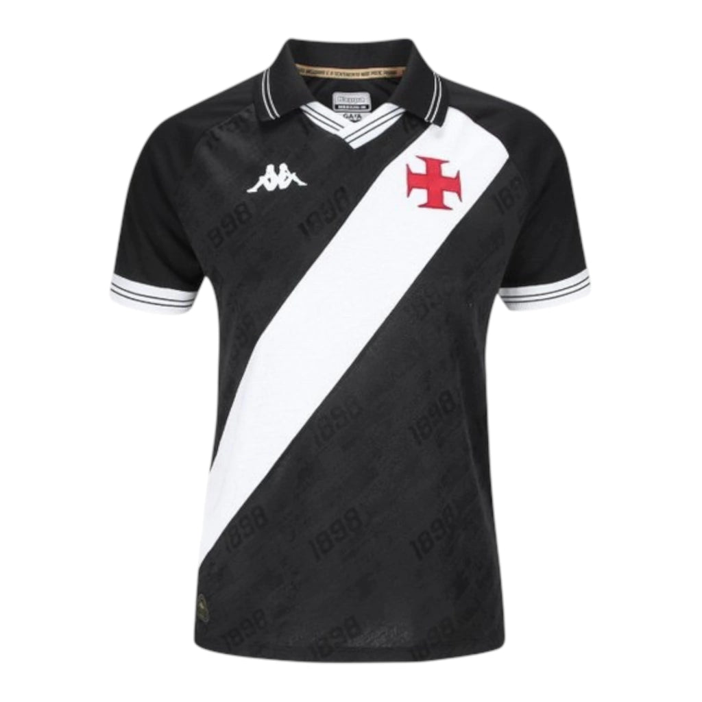 Camisa Vasco da Gama I 25/26 - Torcedor Kappa Feminina - Preta