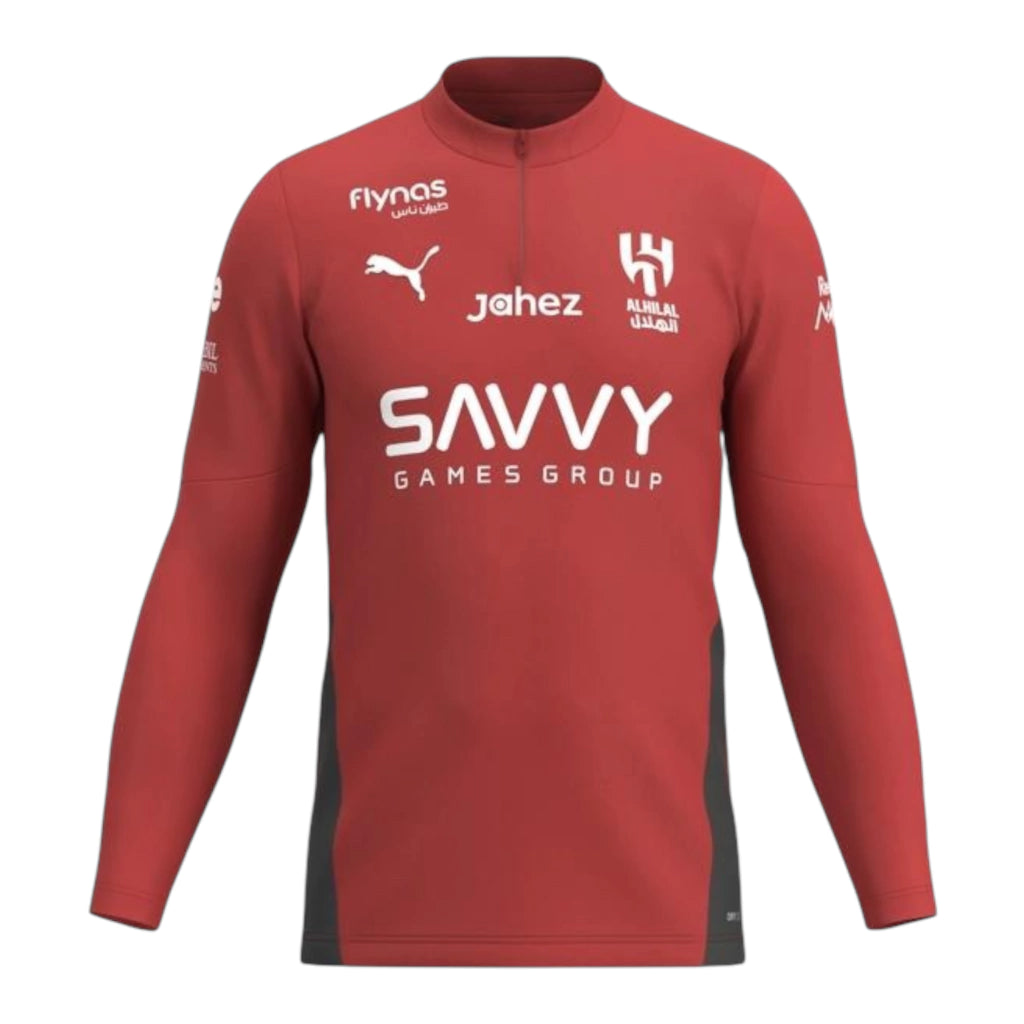 Camisa Al-Hilal Treino 25/26 manga longa - Torcedor Puma Masculina - Vermelha
