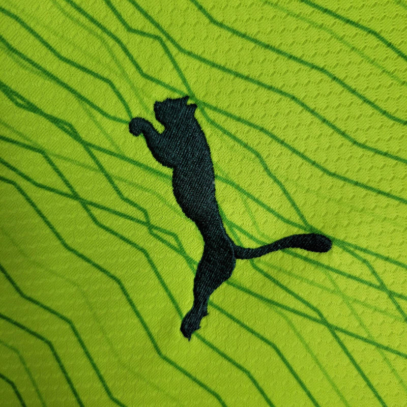 Camisa Palmeiras III 23/24 manga longa - Torcedor Puma Masculina - Verde fluorescente