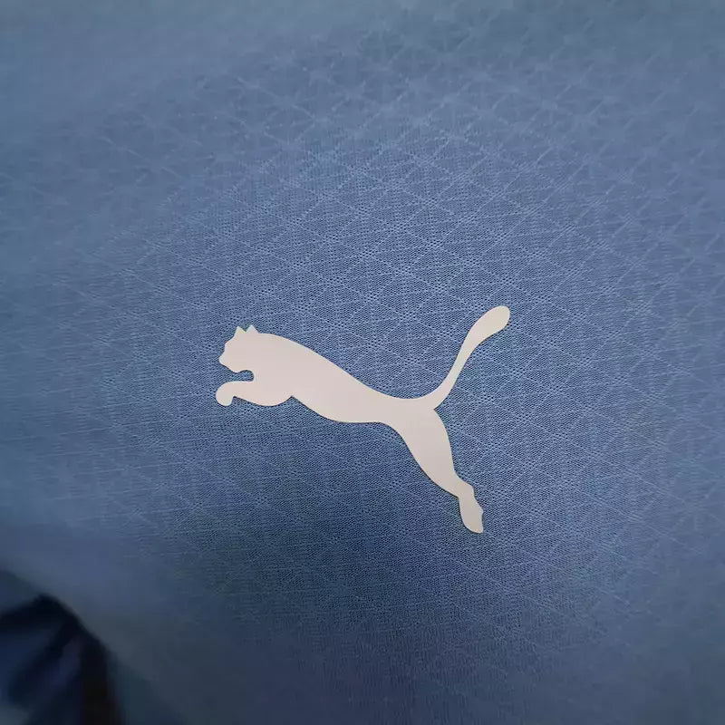 Camisa Manchester City I manga longa 24/25 - Jogador Puma Masculina - Azul