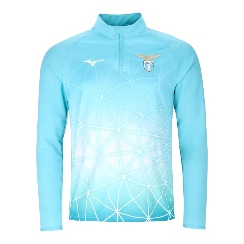 Camisa Lazio Pré-jogo 25/26 manga longa - Torcedor Mizuno Masculina - Azul