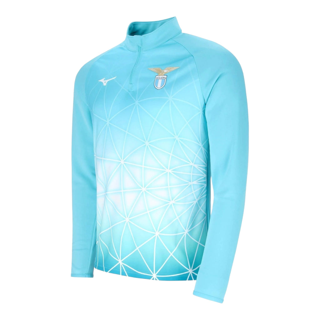 Camisa Lazio Pré-jogo 25/26 manga longa - Torcedor Mizuno Masculina - Azul