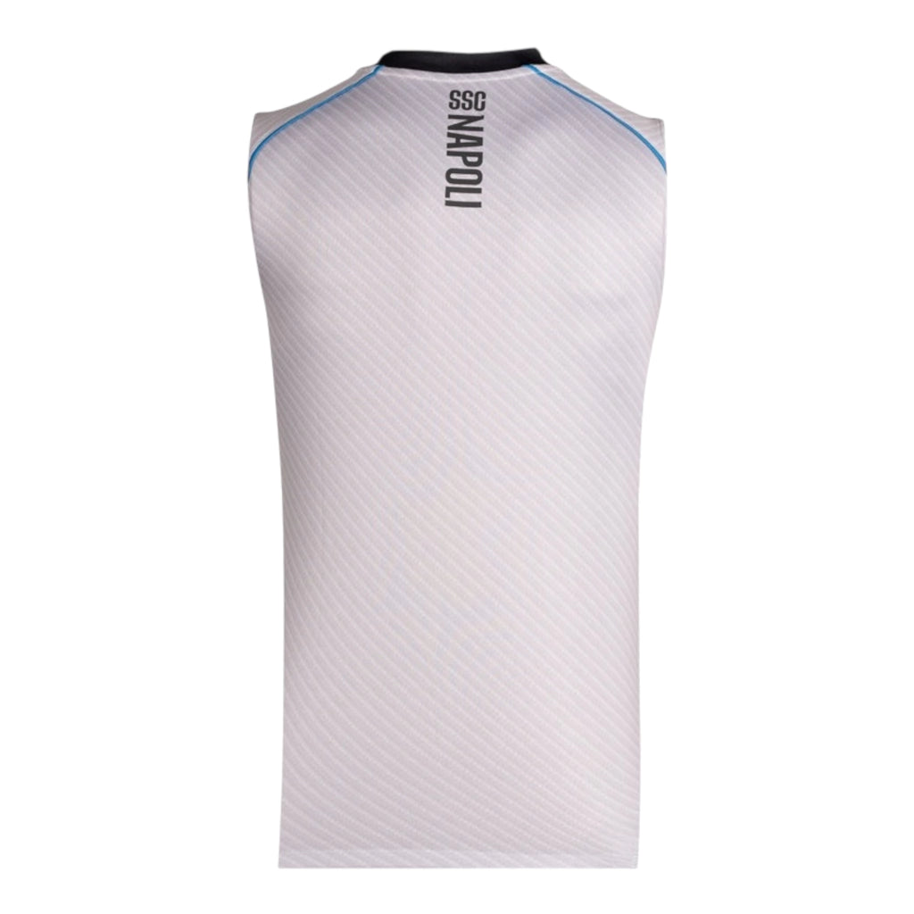 Camisa Regata Napoli Treino 25/26 - Torcedor EA7 Masculina - Branca e cinza