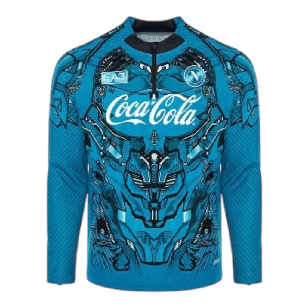 Camisa Napoli Treino 25/26 manga longa - Torcedor EA7 Masculina - Azul