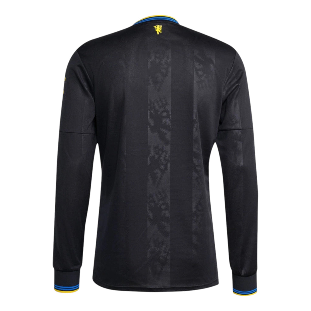 Camisa Manchester United III 25/26 manga longa - Torcedor Adidas Masculina - Preta