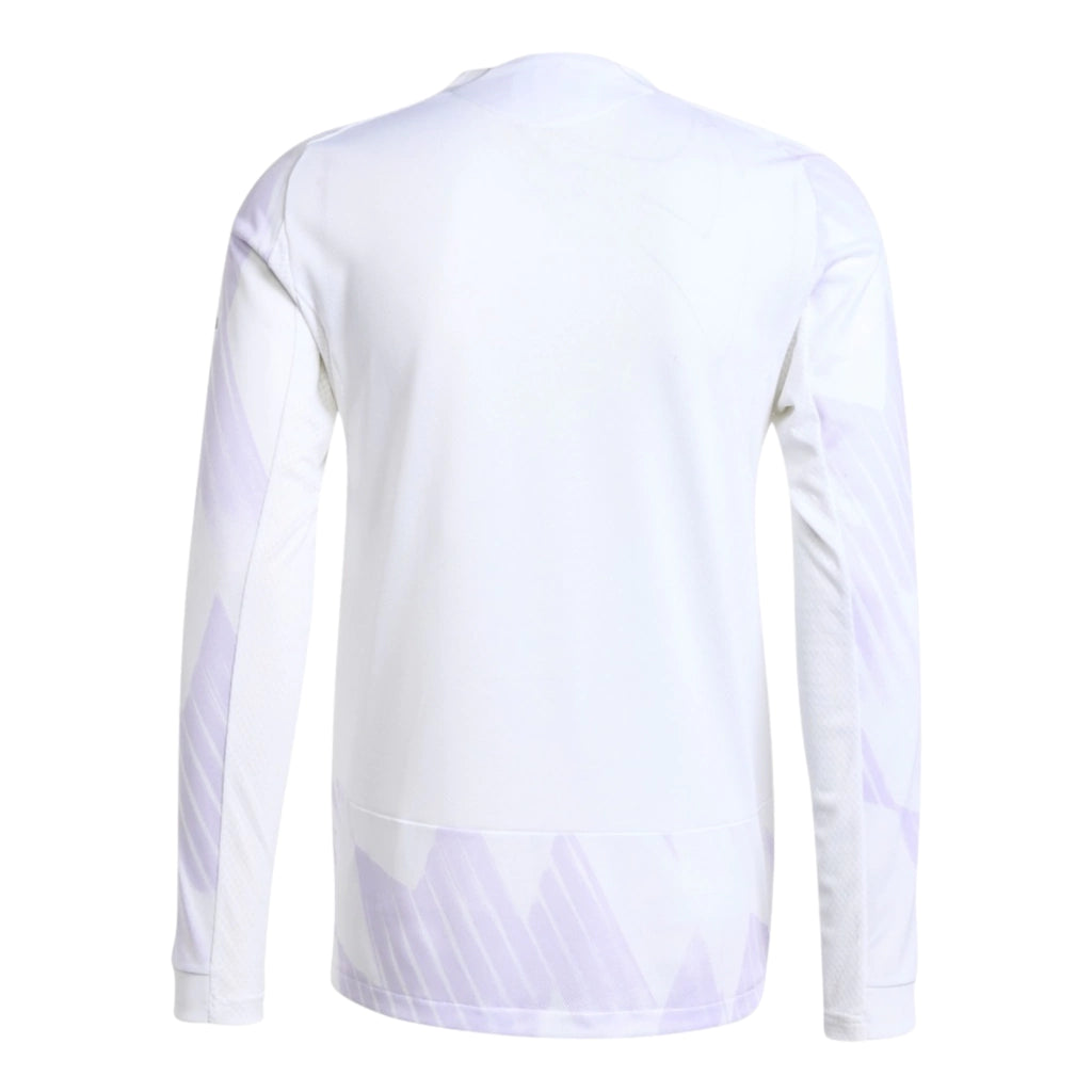 Camisa Manchester United II 25/26 manga longa - Torcedor Adidas Masculina - Branca e roxa