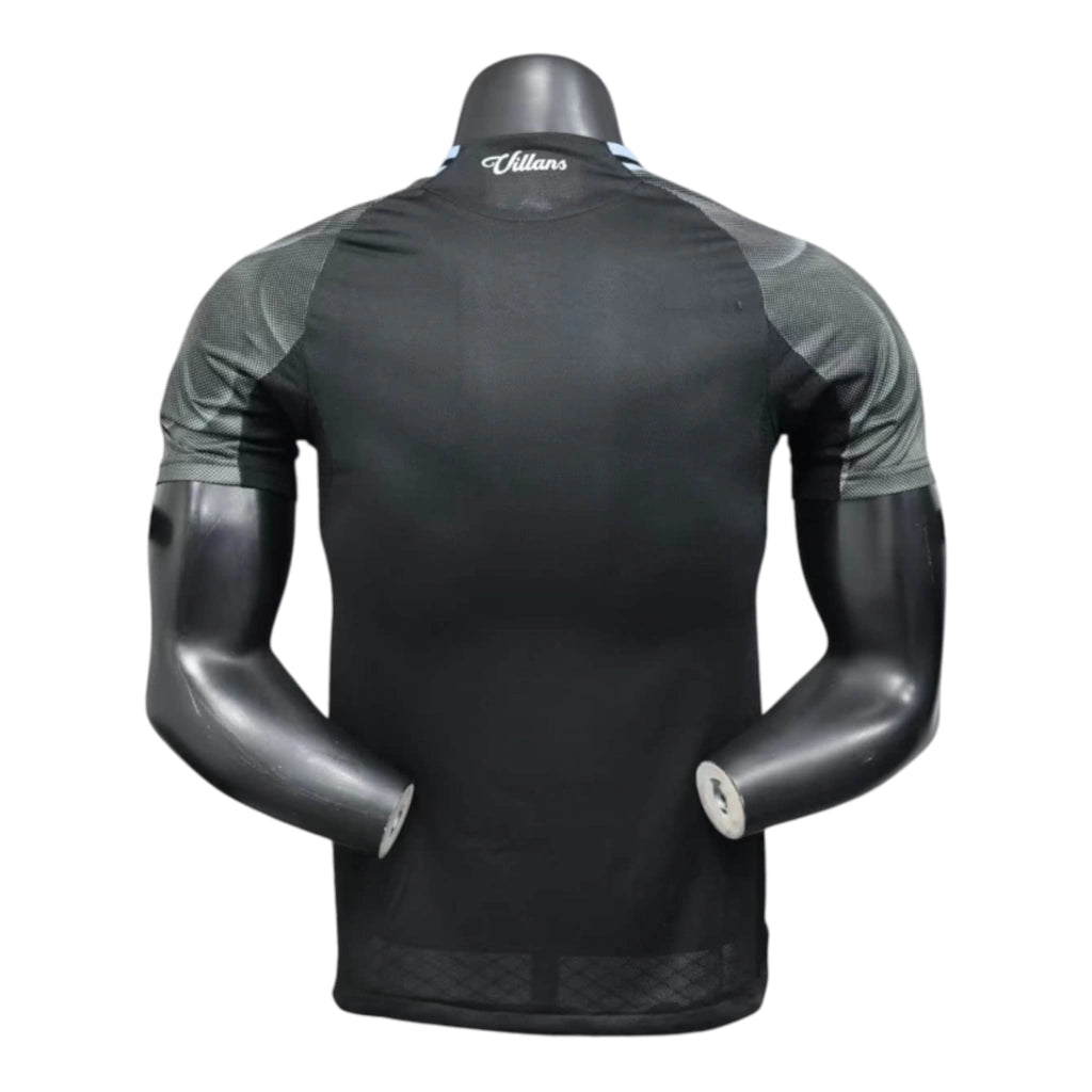 Camisa Aston Villa II 25/26 - Jogador Adidas Masculina - Preta e cinza