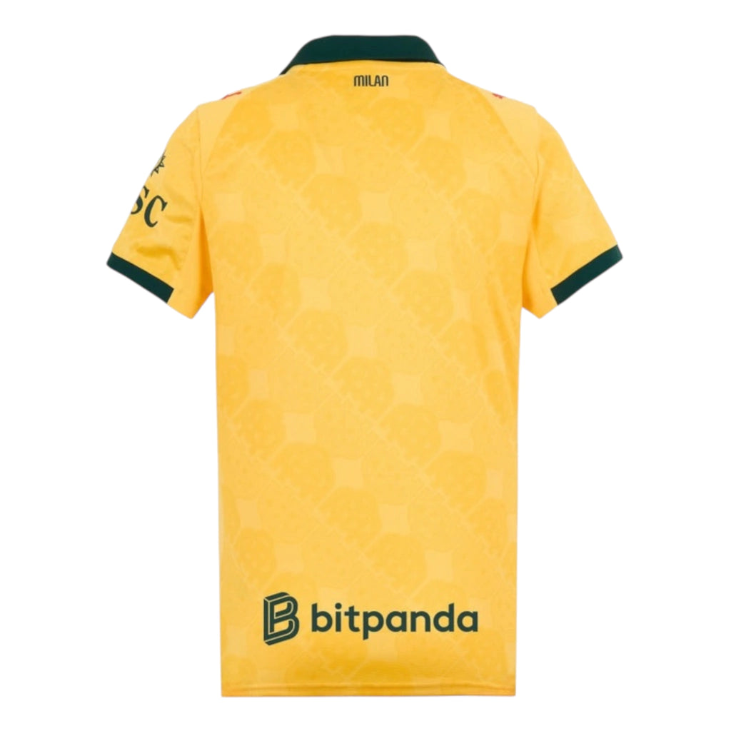 Camisa AC Milan III 25/26 - Torcedor Puma Feminina - Amarela com detalhes em verde