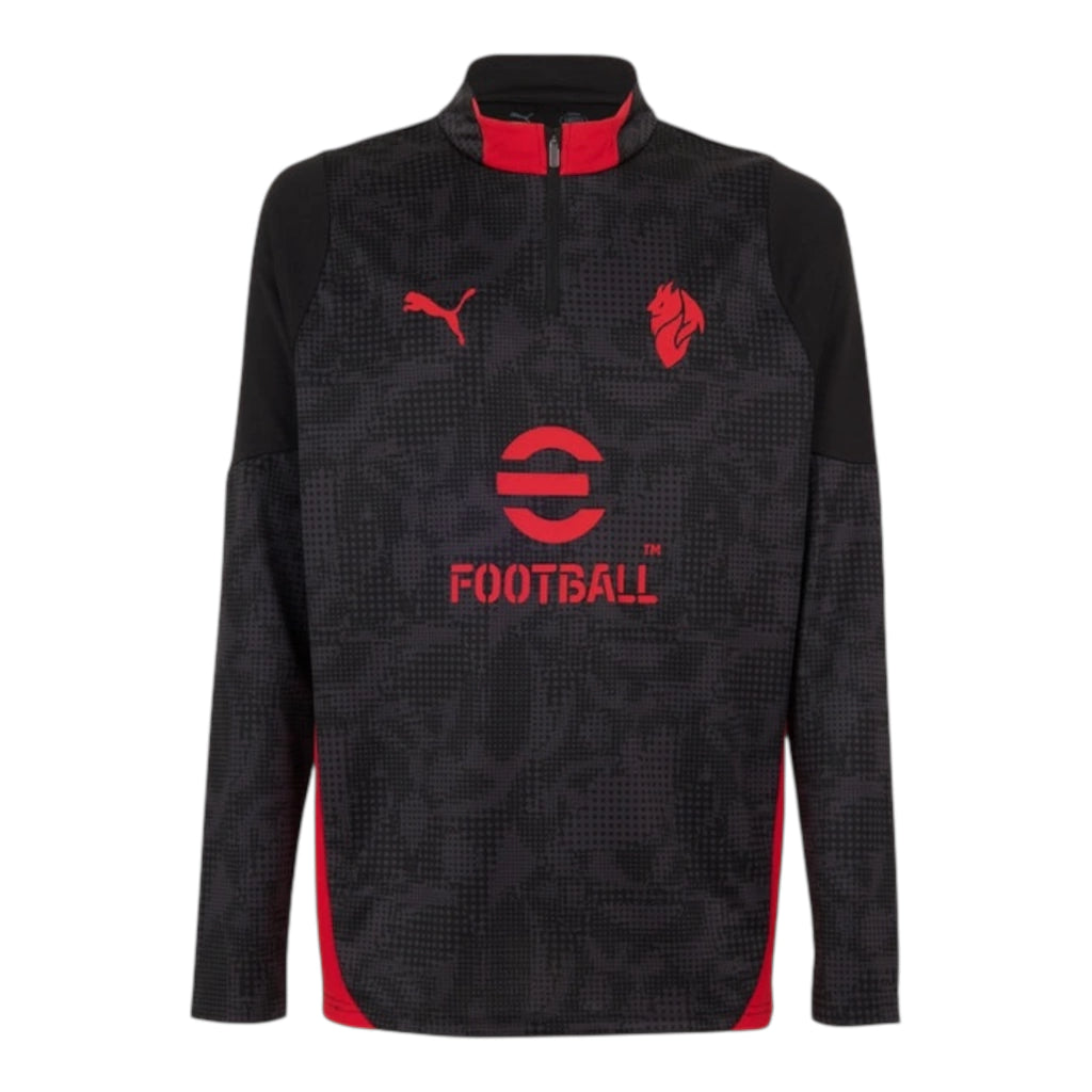 Camisa AC Milan Treino 25/26 manga longa - Torcedor Puma Masculina - Preta