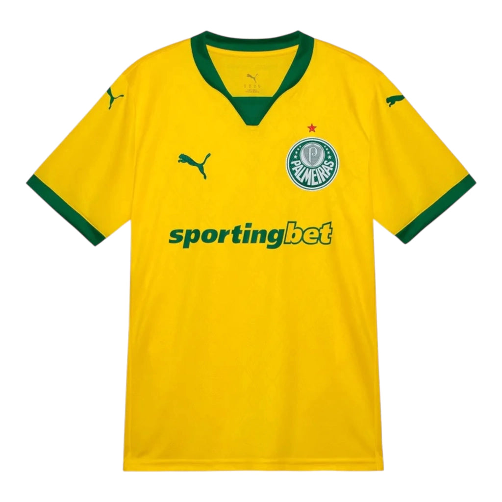 Camisa Palmeiras III 25/26 - Torcedor Puma Masculina - Amarela e verde