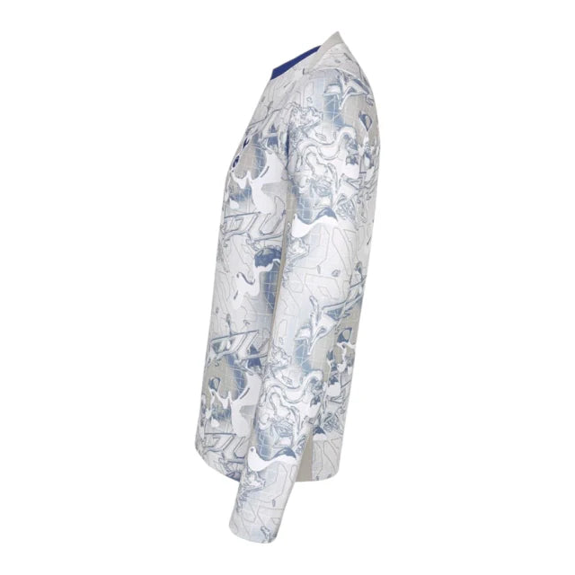 Camisa Tottenham Pré-jogo I 25/26 manga longa - Torcedor Nike Masculina - Branca com detalhes em azul e cinza