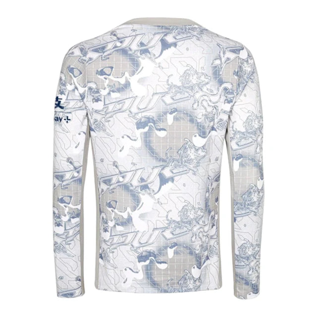 Camisa Tottenham Pré-jogo I 25/26 manga longa - Torcedor Nike Masculina - Branca com detalhes em azul e cinza
