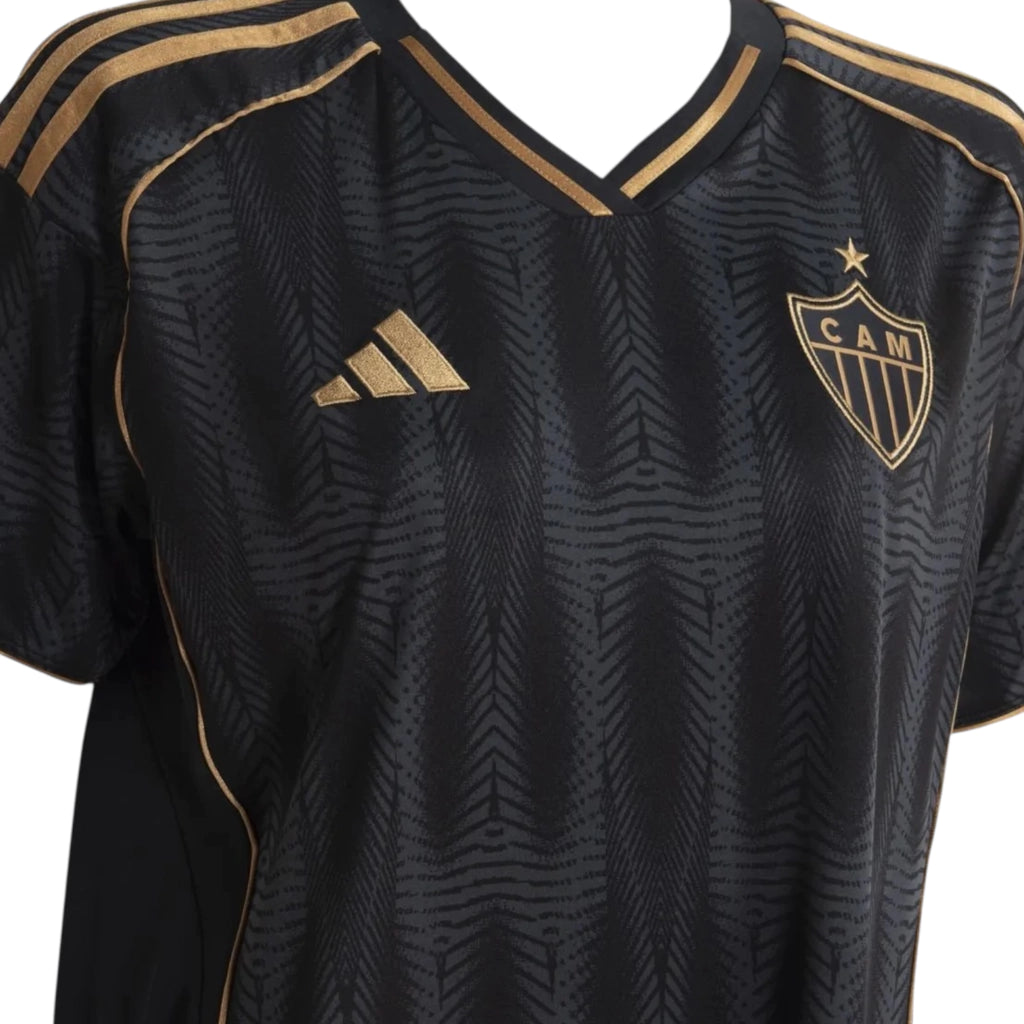 Camisa Atlético Mineiro III 25/26 - Torcedor Adidas Feminina - Preta com detalhes em marrom