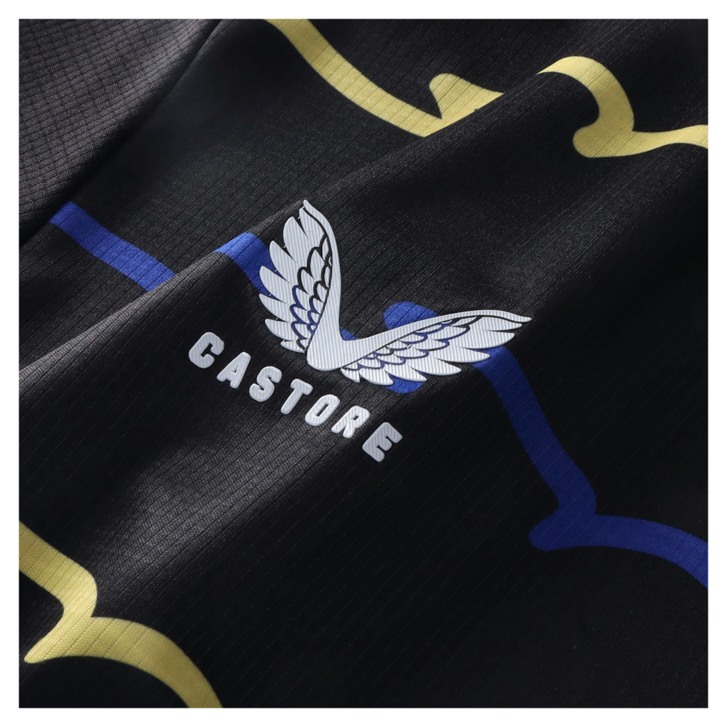Camisa Everton III 25/26 - Torcedor Castore Feminina - Preta com detalhes em azul e amarelo