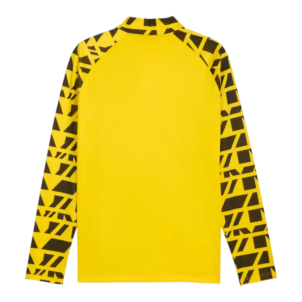 Camisa Borussia Dortmund Pré-jogo 25/26 manga longa - Torcedor Puma Masculina - Amarela e preta