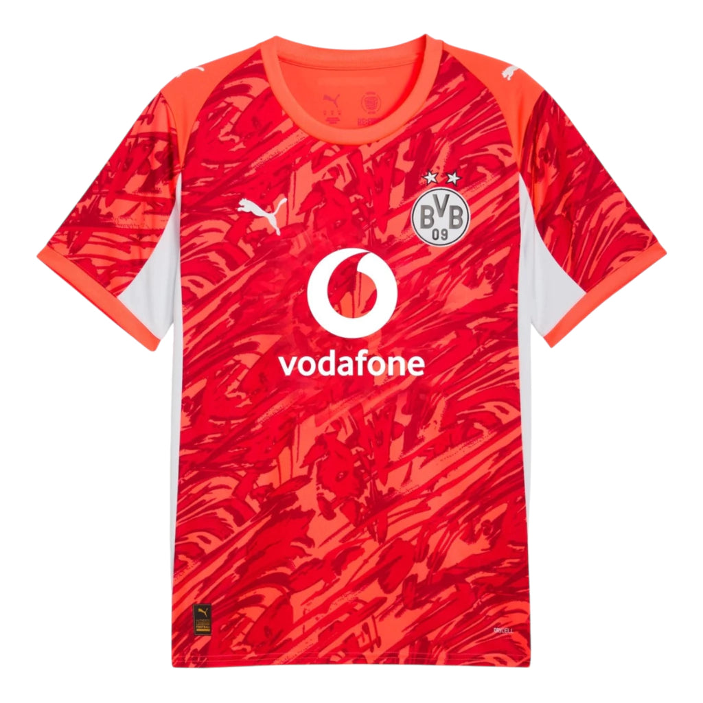 Camisa Borussia Dortmund Goleiro II 25/26 - Torcedor Puma Masculina - Laranja e vermelha