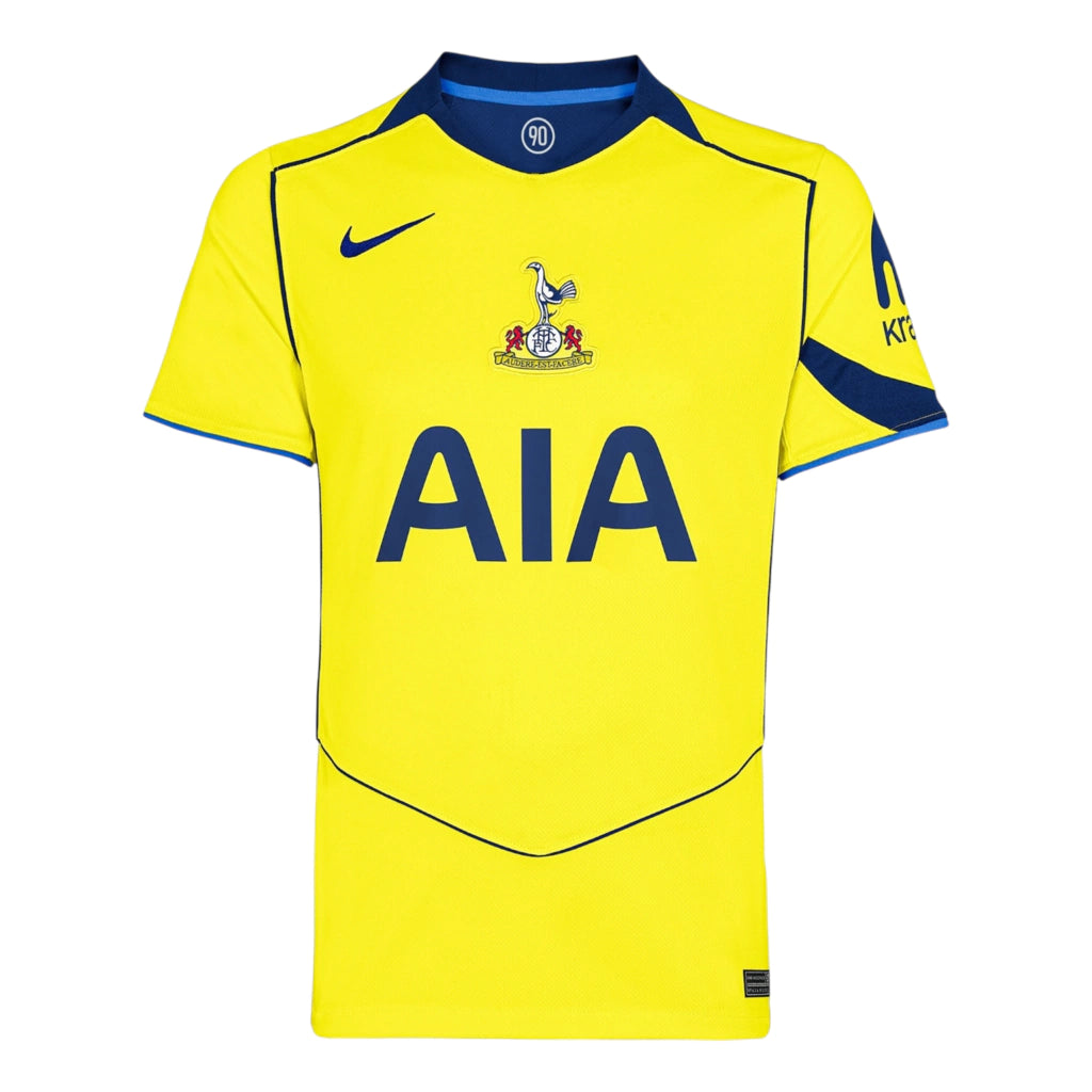 Camisa Tottenham III 25/26 - Torcedor Nike Feminina - Amarela e azul