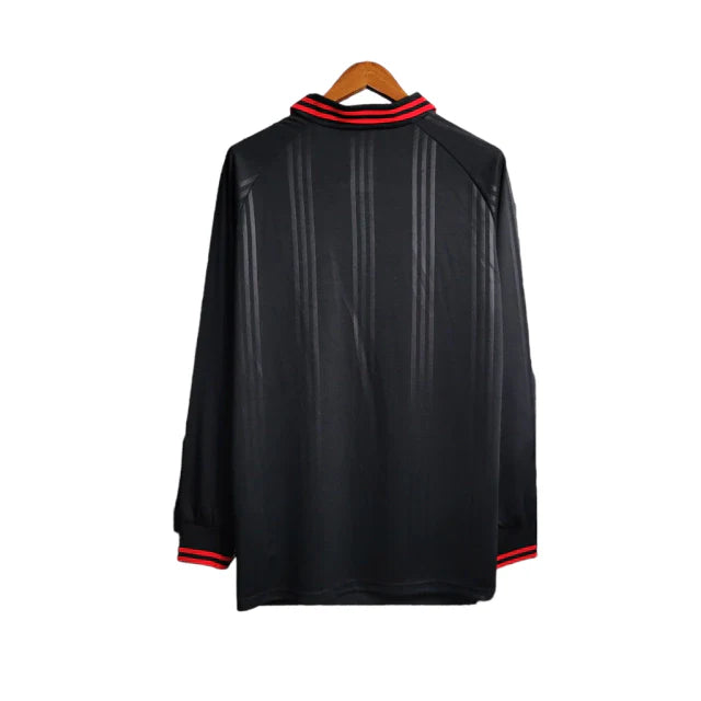 Camisa Retrô Flamengo III manga longa 19/20 - Adidas Masculina - Preta com detalhes em vermelho