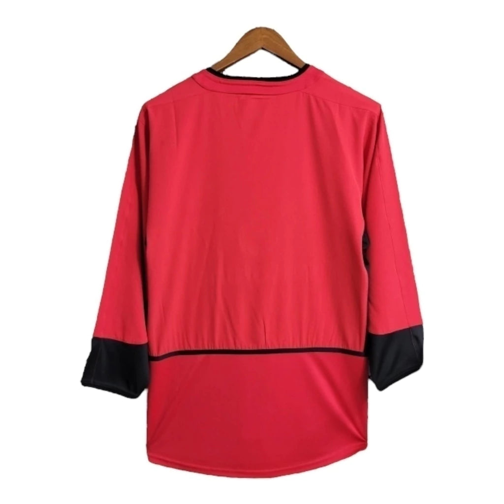 Camisa Retrô Manchester United I 2002/2004 manga longa - Nike Masculina - Vermelha