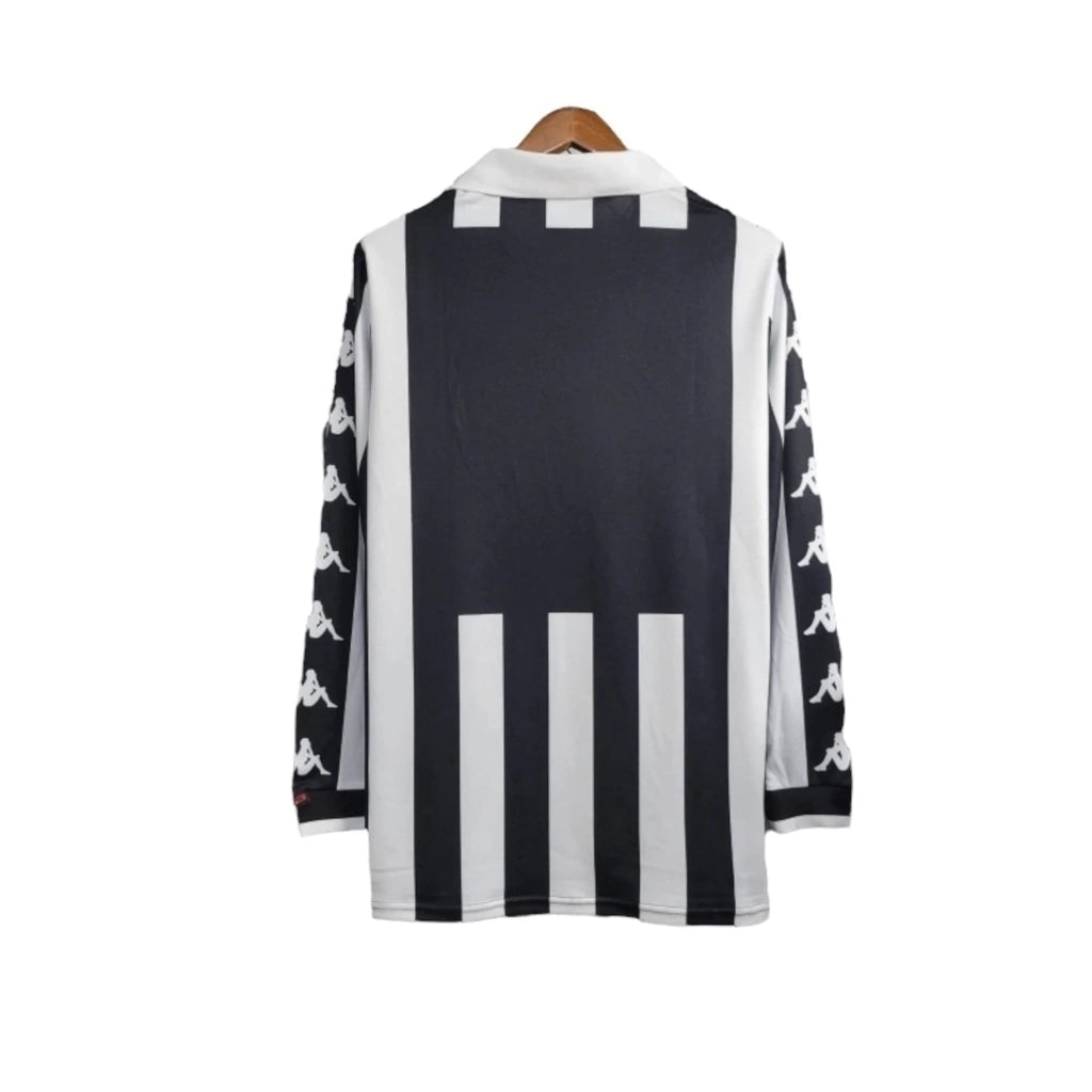 Camisa Retrô Juventus I 1999/2000 manga longa - Kappa Masculina- Preta e branca