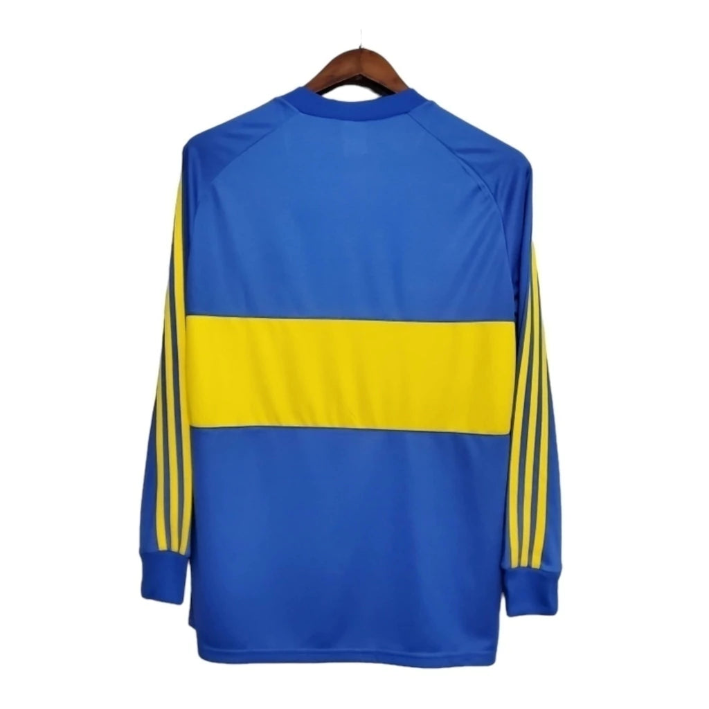 Camisa Retrô Boca Juniors I 1981 manga longa - Adidas Masculina - Azul com detalhes em amarelo