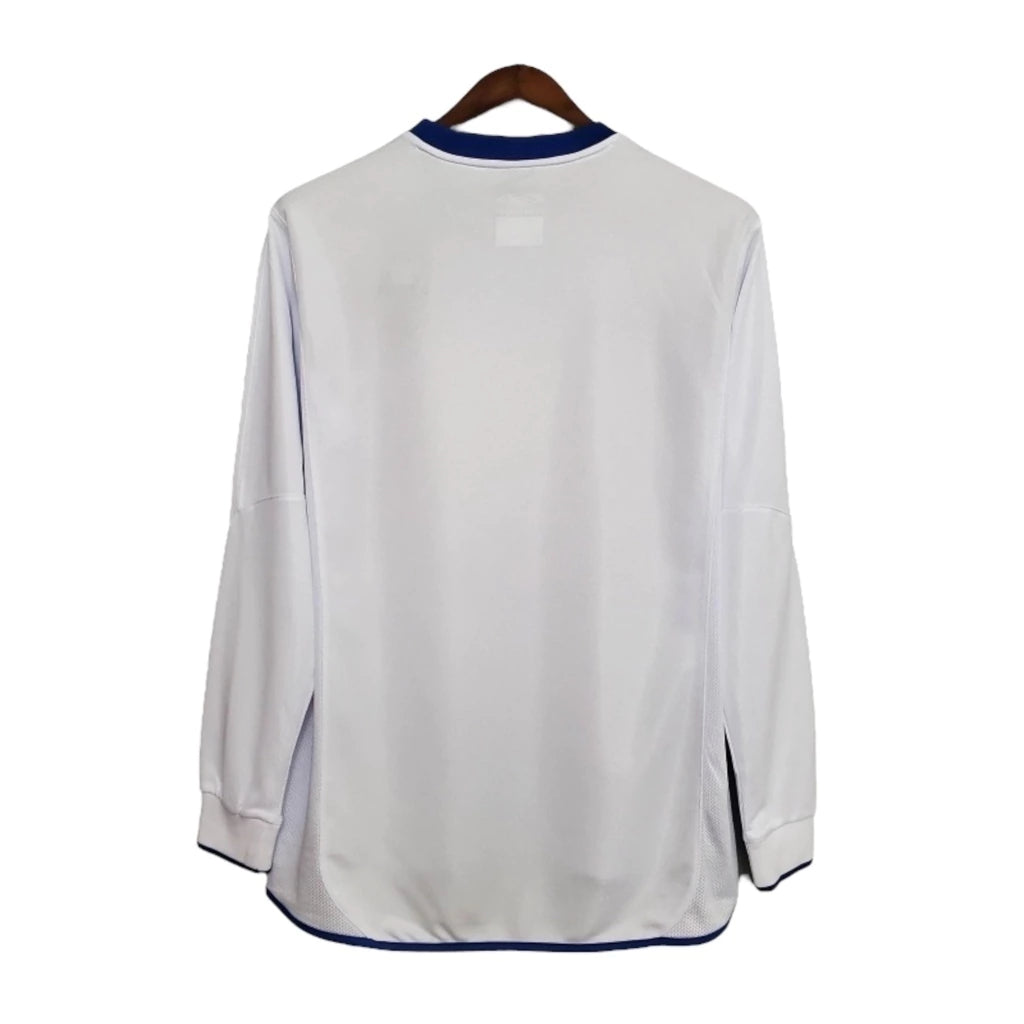 Camisa Retrô Chelsea II 2003/2005 manga longa - Masculina Umbro - Branca com detalhes em azul
