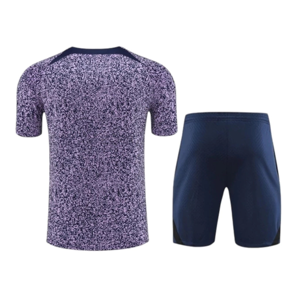 Kit Treino adulto - Camisa e Shorts - Tottenham Nike 23/24 - Roxo e azul