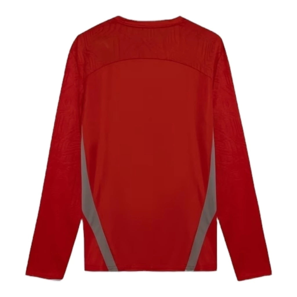 Camisa Palmeiras Goleiro Treino 25/26 - Torcedor Puma Masculina - Vermelha com detalhes em cinza