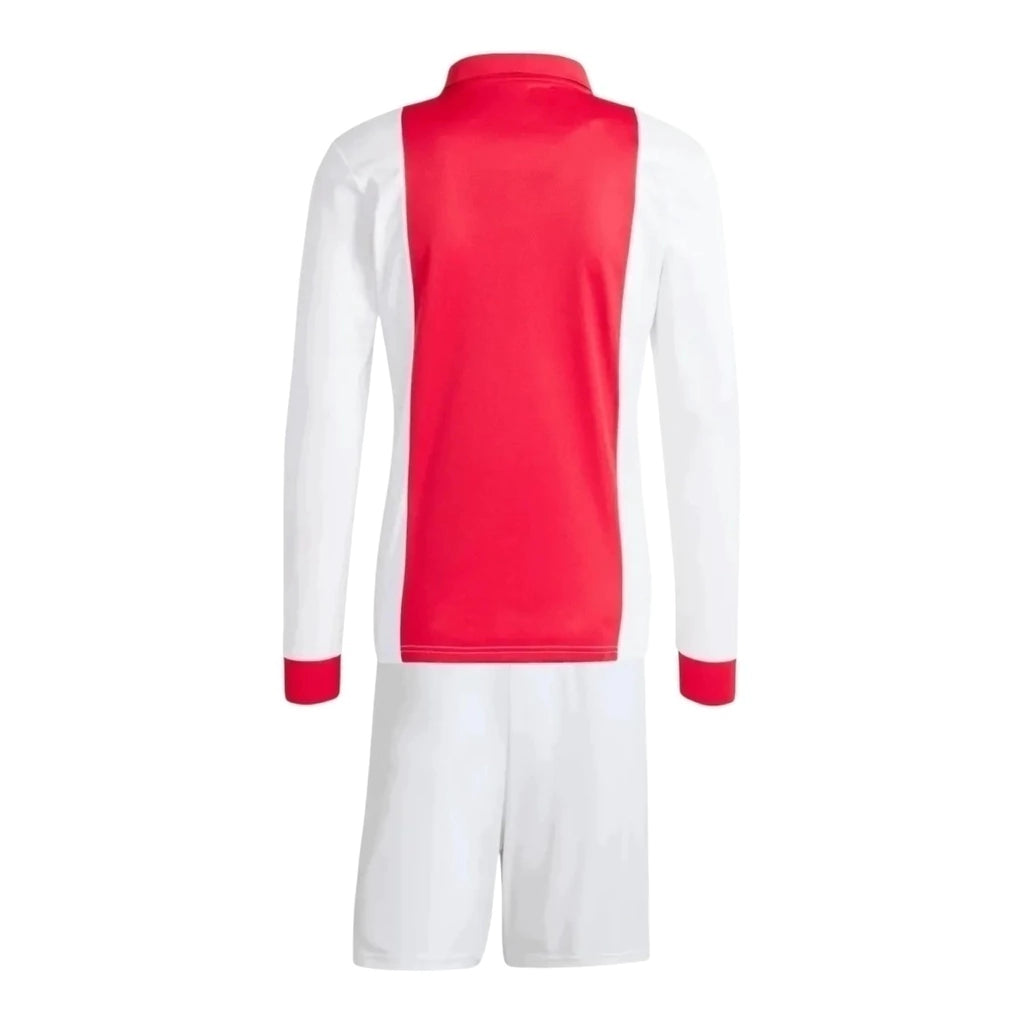 Kit infantil Ajax Edição Aniversário 125 anos 25/26 manga longa - Adidas - Branco e vermelho
