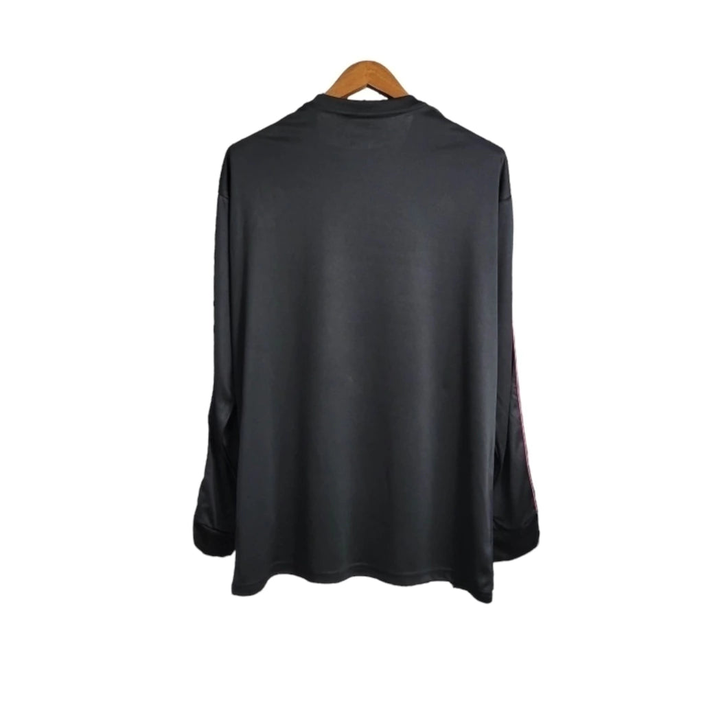 Camisa Flamengo 23/24 manga longa - Torcedor Adidas Masculina - Preta com detalhes em rosa